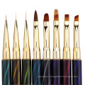 Popular new products 8 pieces of UV gel acrylic nail brushes with different designs drawing and painting nail art brush